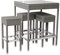 Konway SMALL Polyrattan Garten Bar Set Möbel Quarz Stehtisch Barhocker Tisch Gartenmöbelgarnituren Gartenmöbel Terrasse Sitzgruppe Outdoor Möbel