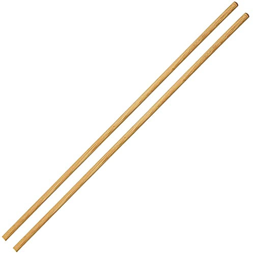 Wooden Broom Handle Stick Wooden Pole for Floor Mop Handle Brush Broom 4ft (48 inches) Long x 15/16 (23/24mm) Diameter Long Wooden Sticks for Rake, Hoe or Broom (1/8 (28/29mm), PACK OF 2)