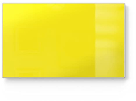 DEQORI Frühstücksbrett Glas | klein 23x14 cm | Unifarben - Gelb | Design Schneidebrett für Küche | Frühstücksbrettchen antibakteriell & rutschfest | Glasplatte & Servierplatte