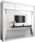 ABIKSMEBLE Monaco 250 Armario 3 Puertas Correderas para Dormitorio - Armario Moderno con Espejo, Barra y Estantes - 250x240x62 cm (Ancho x Alto x Fondo) - Bianco Mate con Extensión