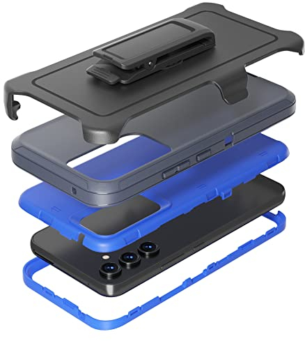 TMIDVFV Kompatibel mit Samsung Galaxy A54 5G Hülle, mit Gürtelclip, Holster, strapazierfähig, robust, stoßfest, Rundumschutz, Ständer, Handyhülle für Samsung Galaxy A54 5G (blau)