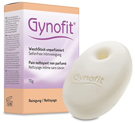 Gynofit WaschStück unparfümiert 75g - Pflegende Intimreinigung ohne Plastik und Mikroplastik