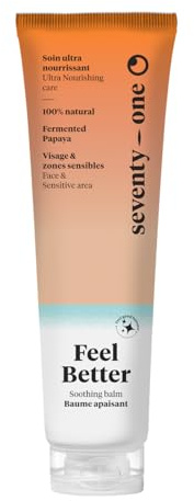 SeventyOne Percent | Feel Better | Face Care & Sensitive Areas | Soothing Balm | Ultra Nourishing | Ideal as After Sun or Night Care | Fermented Papaya | 100% Natural - Made in France | 40 ml