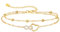 Jbniuay Fußkettchen für Damen S925 Sterling Silber - fußkettchen gold - gold Infinity Herz Fußkette - Damen Fußkettchen - Fußkette damen Verstellbare 23+5cm - Geschenke für Frauen/damen/mama/mutter
