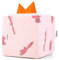 Cover für Toniebox, Schutzhülle mit Filzbezug für Tonie-Ohren, Muster Fuchs, Rosa
