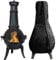 MaLng Outdoor Chimenea Cover, Heavy Duty Waterproof 210D Oxford Fabric Heater Cover Windproof Chiminea Protector Rain Sun UV Protector Electric Garden Patio Heater Protectors 1.2m High