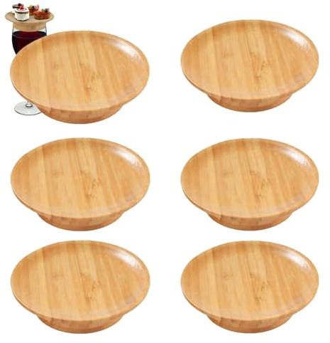 Weinglas Charcuterie Topper Set | 6 Stück Weinglas Topper aus | 2024 Wine Glass Topper Charcuterie Untersetzer | Kreative Weingläser Charcuterie Brett Home Deko für Familienessen