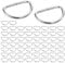 Rjayaa D ring 60 Stück Metall D ringe 25mm Halbrunder D-Ring Schnalle Halbringe Silber Ring Taschenzubehör zum Nähen für Handtaschen