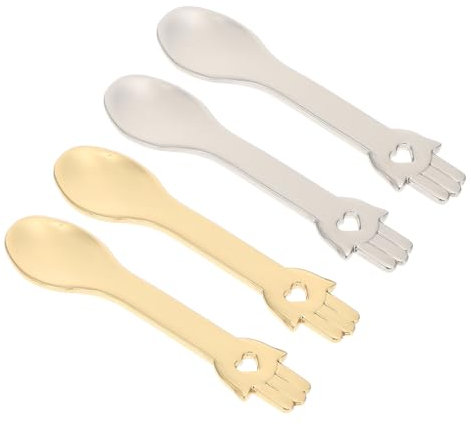 Beavorty 3 Sets Kosmetik-hautpflege-tool Wiederverwendbare Gesichtscreme-spatellöffel -peeling-ton Für Die Reise Beauty Scoop Probenahme Von Schönheitsprodukten 4 Stück * 3