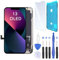 CINQ TEQ Ecran OLED Remplacement pour iPhone 13 Joint Ecran, Verre trempé et Outils