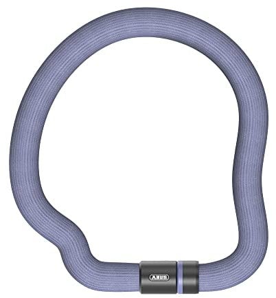 ABUS Kettenschloss Goose Lock 4204K - biegsames, klapperfreies Fahrradschloss aus gehärtetem Stahl - 4 mm starke Stahlkette, 28 mm Gesamtdurchmesser - 110 cm lang - mit Schlüssel - Blau