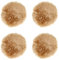 -LUXOR- living Sitzkissen Stuhl Echtfell, Flauschige Sitzauflage, Stuhlkissen, Lammfell Sitzkissen, Fell für Stühle, rund 34 cm Cognac, 4 Kissen