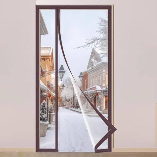 pingping1991 Thermovorhang Wärmeschutzvorhang,Magnet Thermo Türvorhang Winter Kalteschutz Isolier Schutz Für Tür für Klimaanlagen im Sommer Haustür Küchentür