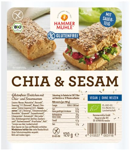 Bio Chia & Sesam Brötchen gf 6 x 120 g