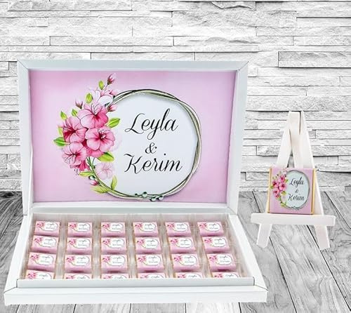 Personalisierte Schokolade Geschenkbox, Schokobox, Schokolade mit Foto, Personalisierte Pralinen, Gastgeschenke, Kişiye Özel Söz, Nişan, Damat, Bebek, Mevlüt, Kiz Isteme Çikolatasi (24)
