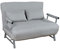 VCM Schlafsofa | Polyester-Stoff | Maße H. 95 x B. 127 x T. 78 cm | Sofa mit Schlaffunktion | Schlafsofa - Kolino Grau