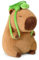 shownicer Plüschtier Capybara Kuscheltier mit Schildkröte Stofftier Kawaii Capybara Plüsch Kissen Spielzeug Wurfkissen Geschenk für Kinder Mädchen 3+ Jahre (Schildkröte, 35cm)