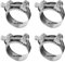 T Bolt Hose Clamps，4 Pieces 44-47MM Durable Exhaust Clamp Set, Hose Clips & Bolt Clip - Piping Secure Reliable Connection for Various Applications