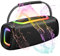 Tragbarer Bluetooth Lautsprecher mit Griff, 66MM Sprecherdurchmesser, BT5.3/24W/IP-X6 Wasserdicht Drahtloser Stereo-Kopplungslautsprecher mit RGB Multi-Color-Rhythmus-Lichter für Zuhause/Outdoor/Party