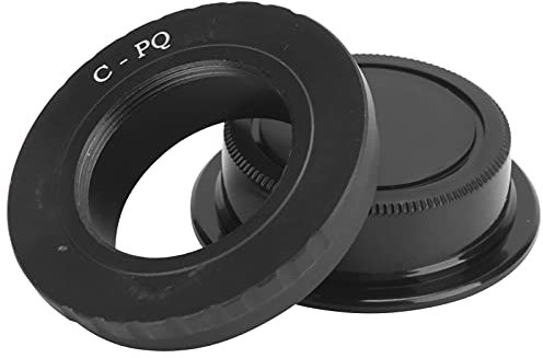Qukaim CPQ Objektivadapterring mit Rückdeckel für C-Mount-Objektiv an Pentax Q/Q10/Q7/QS1 Kamera, Objektivumwandlungsring, kompatibel mit C-Mount-Objektiven