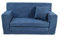 FORTISLINE - Kindersofa ausklappbar 83x47x43cm Oeko-TEX - Spielesofa für Kinder 2in1 - Kindercouch Aufklappen Bettfunktion - Schlafcouch aus Schaumstoff - Teddy-Stoff - Viele Muster (Blau)