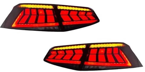 CAOXINZI Auto Heckleuchte Rücklicht Rückleuchte Baugruppe für VW Passat B8 2016-2019, LED Rückleuchten Set Linke Rechte Rücklichter Ersatz Auto Zubehör,B-Red