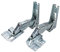 DEKAROX Door Hinge Set of 2 Compatible with Bosch Siemens Neff 12004051 Replacement Hinges Top & Bottom Galvanised Steel for Fridge Freezer