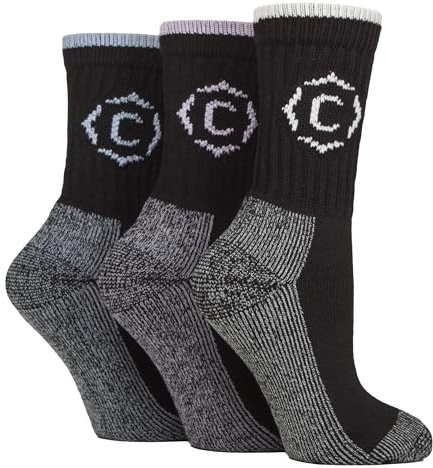 COUNTRY PURSUIT - 3 Pairs Ladies Gritstone Hiker Socks Durable Cushioned Breathable Outdoor Walking Hiking Socks