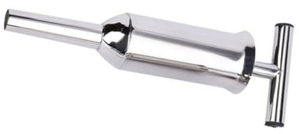 Angoily Kit Remplisseur de Saucisses Acier Inoxydable Tube de Farce Robuste pour Fabrication Maison Outil Manuel pour Viande Hachée Porc Bœuf Dinde Grand Modèle