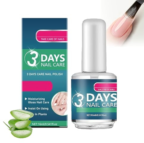 Nagelpflege für 3 Tage mit Keratin mit Aminosäuren, 3 Tage Nail Care, 16 ml, stärkendes Serum für die Nägel, nährt die tiefe Hornhaut, für weiche Nägel, rissige trockene Nägel (1 Stück)