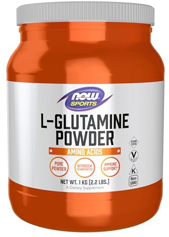 NOW Foods Sports Nutrition, L-Glutamine Pure Powder, Nitrogen Transporter*, Amino Acid, 35.3-Ounce