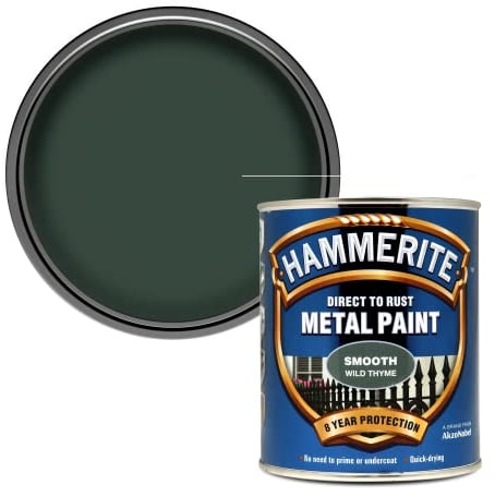 Hammerite Smooth Metal Paint, Wild Thyme, 750 ml (Pack of 1)