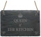 Schieferplatte Schild « QUEEN OF THE KITCHEN » mit MOTIV Küche Haushalt Dekoschild Geschenk