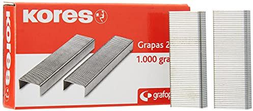 Kores 00000900 – Pack von 1000 Heftklammern verzinkt, 22/6 – 24/6