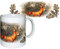 Jagd Kaffee Tasse, Pott, Mug, Keramik Topf, Geschenkidee Motiv Hirsch