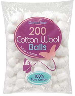 COTTON TREE 100% Pure Cotton, Super Soft, Pack of 200