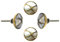 Perilla Home Set of 4 Mop Grey Knobs Kitchen Cabinet Cupboard Door Knobs Dresser Furniture Wardrobe and Drawer Pull