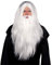 SHATCHI Halloween Merlin Gandalf Dumbledore Magier Weihnachten Party Weiße Zauberer Perücke & Langer Bart Set Verkleidung Zubehör Dress Up