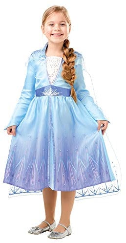 Die Eiskönigin 2 Classic Elsa Travel Kostüm Bunt, 9-10 Jahre