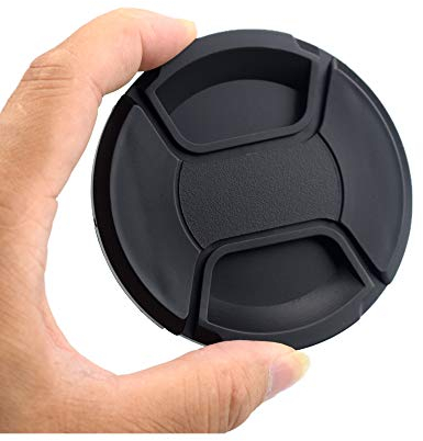 Bouchon d'objectif à clipser 55 mm - Ressorts extra solides - Couvercle de protection pour appareil photo 100 % plastique recyclé - Compatible avec Nikon, Canon, Sony, Sigma, Tamron,Olympus, 55 mm