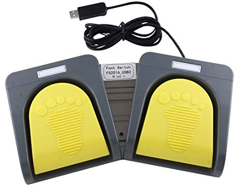 45532rr FS2016-USB 2 USB Portatile 2 pedaliera Tastiera Comando a Pedale, Multimedia/Tastiera/Gamepad/Mouse/String/B ultrasuoni Immagine funzioni di acquisizione