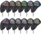 CRAFTSMAN GOLF Left Handed 12pcs Black Synthetic Leather Golf Iron Head Covers Set Headcover with Your Name Stitched