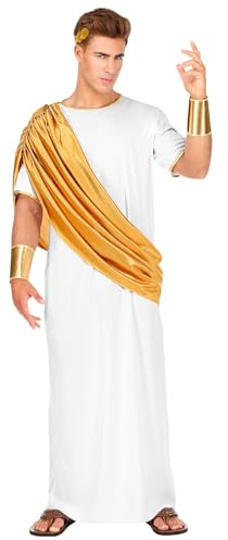 W WIDMANN MILANO Party Fashion - Cäsar Kostüm Herren | 3-teilig mit Toga, Lorbeerkranz und Armschonern, Römerkostüm für Karneval, Antike-Mottopartys