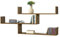 [en.casa] Wandregal Grimstad 119 x 18 x 55 cm Bücherregal Hängeregal mit 3 Ablageflächen bis 14 kg Spanplatte Dunkler Holzton