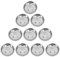 HEMOTON 10Pcs Stainless Steel Dip Bowls Small Seasoning Dishes Saucers Bowl Sushi Dipping Bowl Mini Appetizer Serving Plates Fruit Plates Dish (10cm)