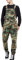 TrusMe Herren-Latzhose, Arbeitsoverall, Latzhose, Used-Look, Denim, Camouflage, Größe L