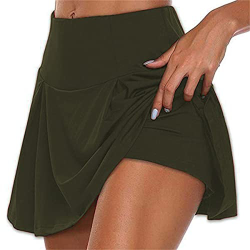 LIPIODOL Gonna Estate con Pantaloncini Vita Gonna Corta Sportiva da Donna da Donna Minigonna con Tasche Laterali Golf Corta