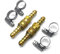 2 raccords à dégagement rapide pour tuyau propane-butane de 8 mm + 4 clips