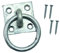 SUL Heavy Duty galvanised Ring on Plate, Horse tie up Rings with Screws, Ring Plate for Horse Stable Tie Ring, decking Rope Fittings Rust Proof Tie Rings - 50 x 50 mm (Ring On Plate 1pk)