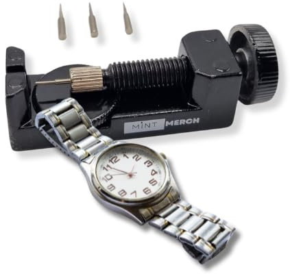 Mintmerch Watch Strap Metal Link Pin Remover Tool with 3 Extra Pins